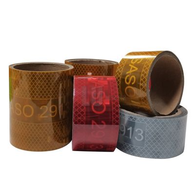 Suudi Arabistan Pazarı Yüksek Görünürlük 5CM*25M Sarı Kırmızı Beyaz Saso2913 Göz Alıcı Bant Dm Saso 2913 Otomotiv Reflektif Bant