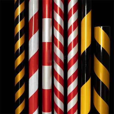 Çapraz Reflektif Film Kırmızı Ve Beyaz Reflektif Bant Trafik Güvenliği Uyarı Bandı Sarı Ve Siyah Reflektif Film