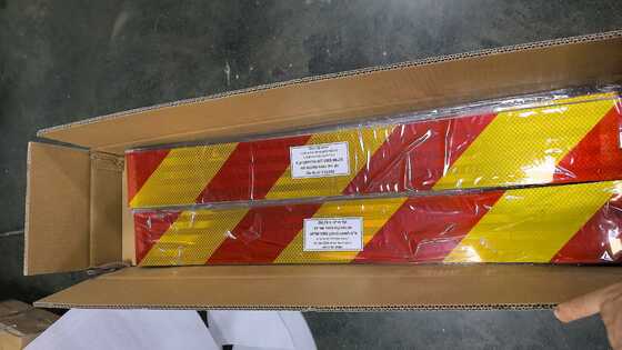 Yellow Red Reflective Rear Marking Plates for Truck, Car Safety,warning Reflective Tape