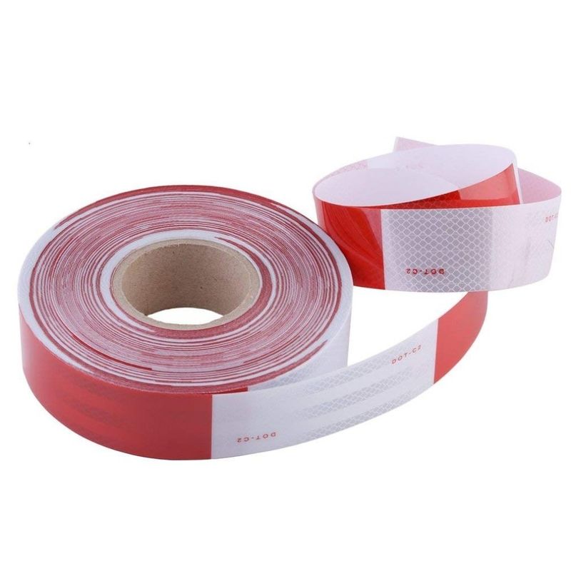 PVC / PET / Akrilik Yüksek Görünürlük için Özel Yansıtıcı Teyp Paket 1 Rulo / Kutu