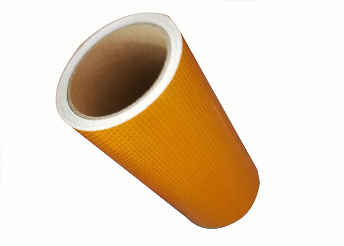 Kırmızı Turuncu Yol İşaret Trafik ISO SGS için Retro Yansıtıcı Yapıştırıcı Levha