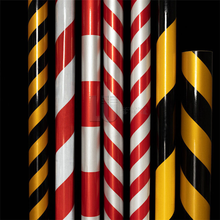 Çapraz Reflektif Film Kırmızı Ve Beyaz Reflektif Bant Trafik Güvenliği Uyarı Bandı Sarı Ve Siyah Reflektif Film