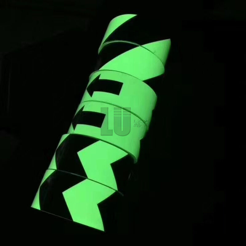 Wholesale Custom Printed Green Self-Glow Photoluminescent Film Glow in Dark Tape Safety Reflective Vinyl Sign for Night Safety