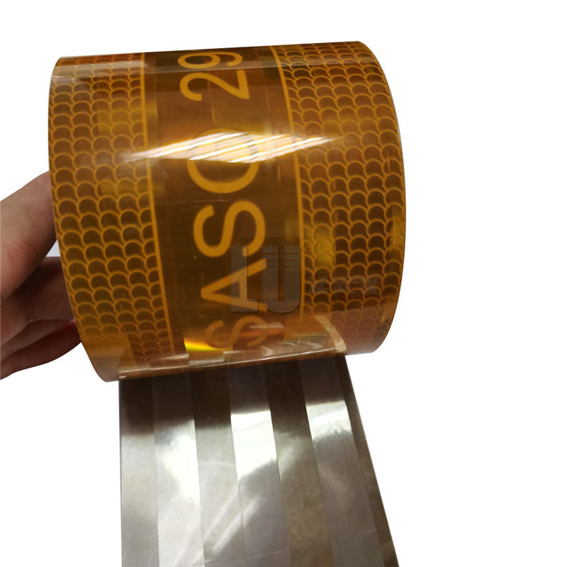 SASO 2913 Yansıtıcı Etiket PET Yansıtıcı Bant Güvenlik İşareti Uyarı Reflektör Şeritleri Araba Kamyon Römork Dekor Aksesuarları